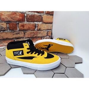 Vans Skate Half Cab X Bruce Lee  Mens Size 7.5 Yellow Black Rare Suede‎  Popcush
